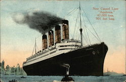 New Cunard Liner Aquitania Postcard