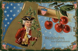 Washington His Truthfulness Presidents Postcard Postcard