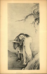 The Chinese Immortals Han-shan (Kan-zan) and Shih-te (Jittoku) Postcard