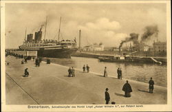 Bremerhaven, Schnelidampfer des Norrd Lloyd "Kaiser Wilhelm II", zur Abfahrt Bereit Postcard
