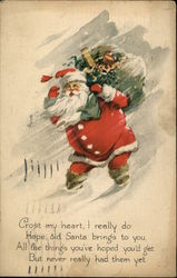 Crost my Heart, I Really do Hope Old Santa Brings to You Santa Claus Postcard Postcard