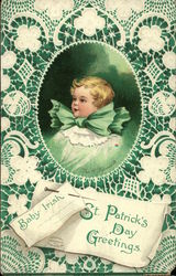 St. Patrick's Day Greetings, Baby Irish Postcard Postcard