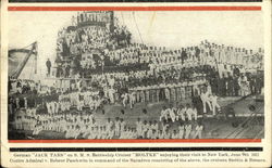 German "Jack Tars" on SMS Battleship Cruiser "Moltke" Postcard