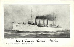 Scout Cruiser "Salem" Postcard