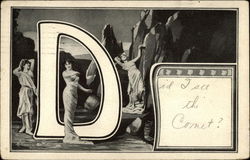 'D' Postcard