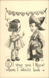 If I wuz you I know whom I would love Cowboy Kids Postcard Postcard