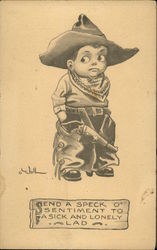 Send a Speck o' Sentiment to a Sick and Lonely Lad Postcard