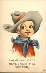 Laugh and You'll Never Need the Doctor Postcard