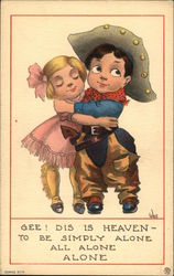 Gee! Dis is Heaven Cowboy Kids Postcard Postcard