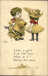 I Like a Girl Just Like You: Who is it? Why it's You Cowboy Kids Postcard Postcard