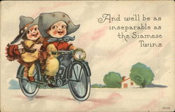 And We'll be as Inseparable as the Siamese Twins Postcard