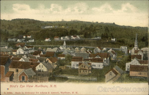 Bird's Eye View of Marlboro Marlborough New Hampshire