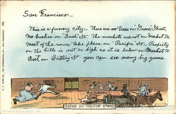 Scene on Pacific Street San Francisco California