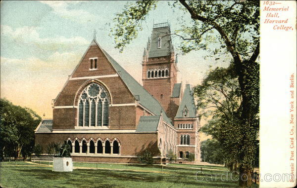 Memorial Hall at Harvard College Cambridge Massachusetts