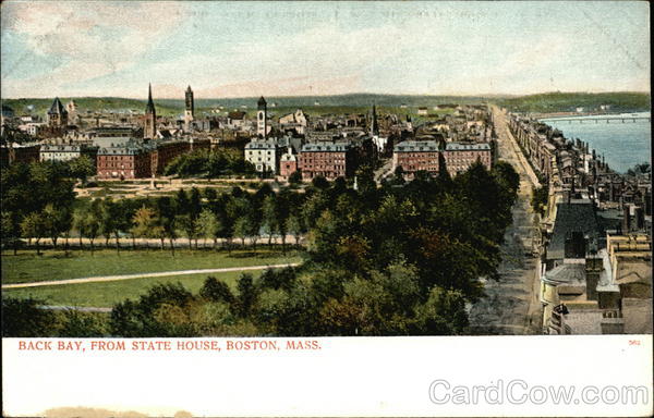 Back Bay from State House Boston Massachusetts