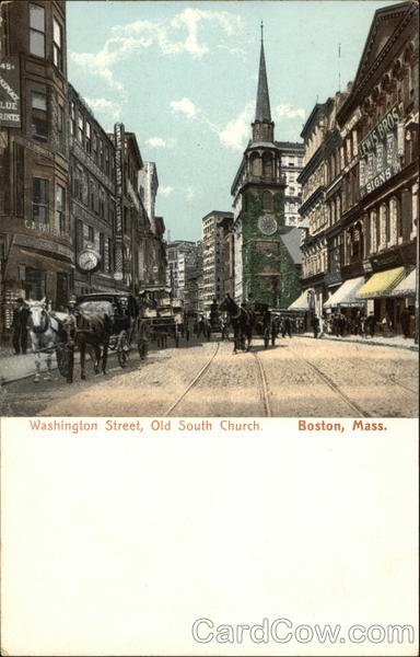 Washington Street, Old South Church Boston Massachusetts