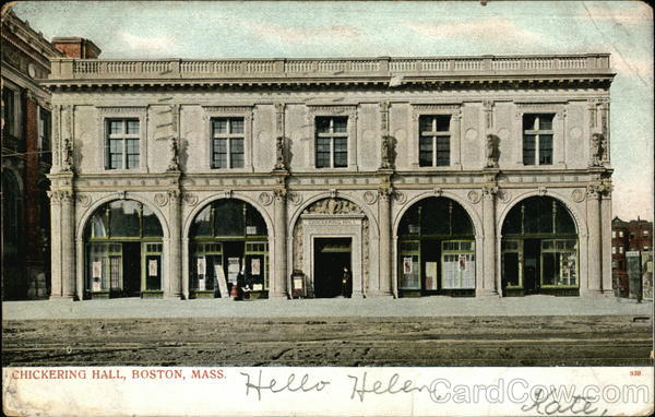 Street View of Chickering Hall Boston Massachusetts