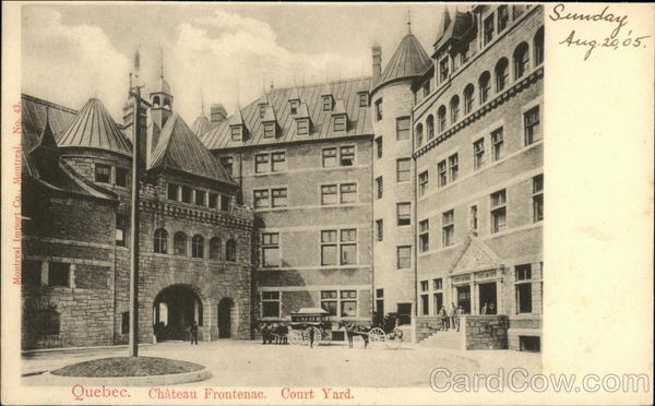 Chateau Frontenac Court Yard Quebec Canada Misc. Canada