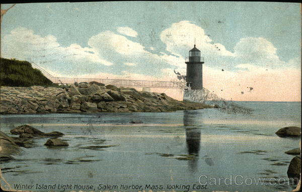 Winter Island Lighthouse, Salem Harbor, Looking East Massachusetts