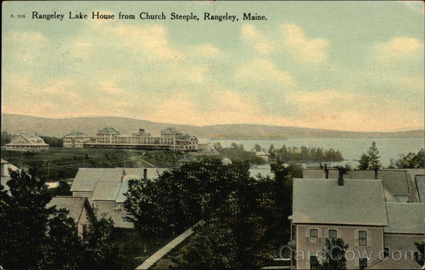 Rangeley Lake House from Church Steeple Maine