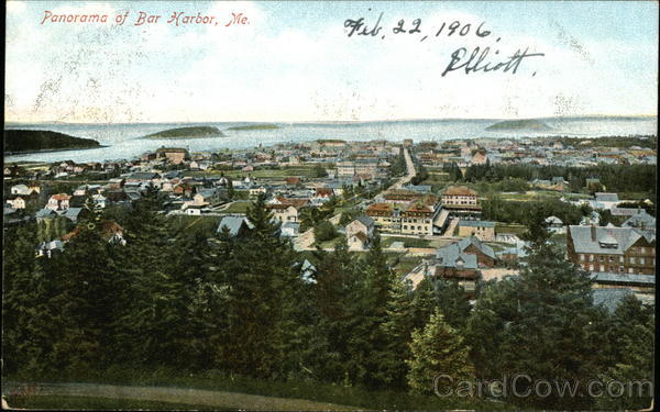 Panorama of Bar Harbor Maine