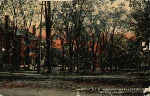 Broadway Mall Looking Towards State Street Bangor Maine