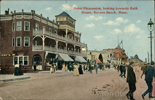 Hotel Pleasanton, Looking Towards Bath House Revere Beach Massachusetts