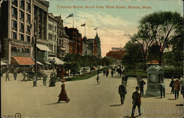Tremont Street, South from West Street Boston Massachusetts