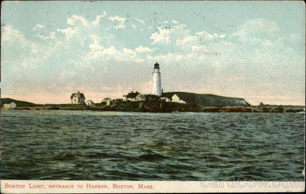 Boston Light, Entrance to Harbor Massachusetts