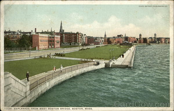 Esplanade from West Boston Bridge Massachusetts
