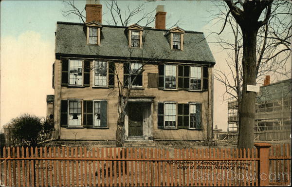 Headquarters of American Officers during the Siege of Boston Roxbury Massachusetts