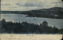 View of Town and Coast Postcard