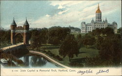 State Capitol & Memorial Arch Postcard