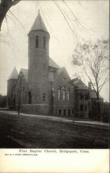 First Baptist Church Bridgeport, CT Postcard Postcard
