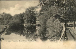 Water View of Taunton Boat Club Massachusetts Postcard Postcard