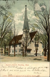 Baptist Church Reading, MA Postcard Postcard