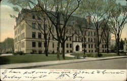 High School Newton, MA Postcard Postcard