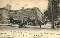 Street View of Post Office Ludlow, MA Postcard Postcard