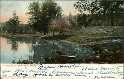 Lakeside scene Postcard