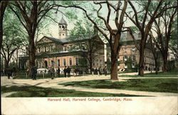 Harvard Hall at Harvard College Postcard