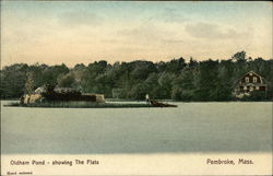 Oldham Pond showing The Flats Postcard
