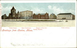 Copley Square Boston, MA Postcard Postcard