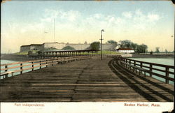 Bridge to Fort Independence Boston, MA Postcard Postcard