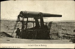 12 Inch Gun in Battery Postcard