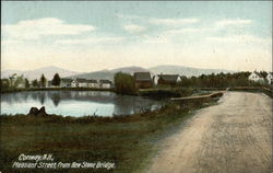 Pleasant Street from New Stone Bridge Conway, NH Postcard Postcard