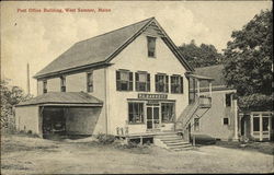 Post Office Building West Sumner, ME Postcard Postcard