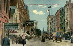 Congress Street Looking East Postcard