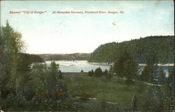 Steamer "City of Bangor" at Hampden Narrows, Penobscot River Maine Postcard Postcard