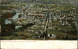 Aerial View of Easthampton from Mt Tom Holyoke, MA Postcard Postcard