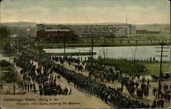 Going to the Harvard-Yale Game showing the Stadium Postcard